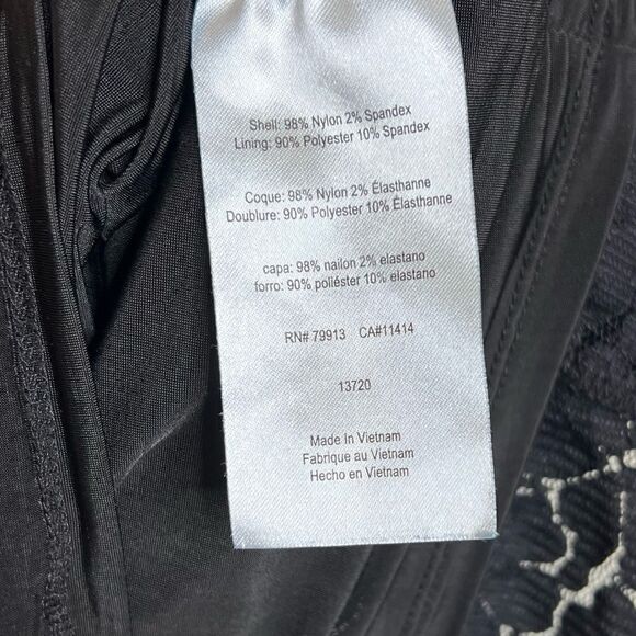 A Pea In The Pod Maternity Dress Black Floral Sz M - Picture 2 of 7